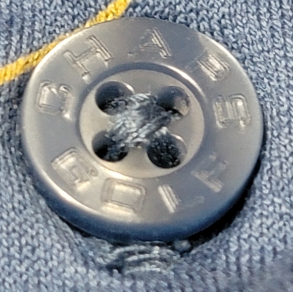 Vintage Chaps Golf Polo Shirt Adult XL Blue Diamond Pattern 1990's - Picture 7 of 12